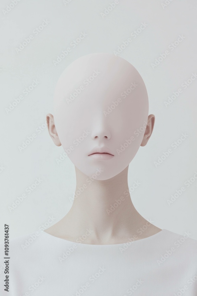 Abstract faceless mannequin against a minimalistic white background, evoking a sense of mystery and creativity in contemporary art. Abstract faceless mannequin against a minimalistic white background, evoking a sense of mystery and creativity in contemporary art.