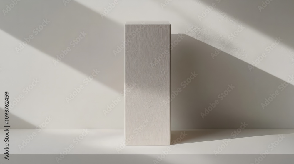 A tall, rectangular box with a soft matte finish and smooth edges, placed on a white surface A tall, rectangular box with a soft matte finish and smooth edges, placed on a white surface