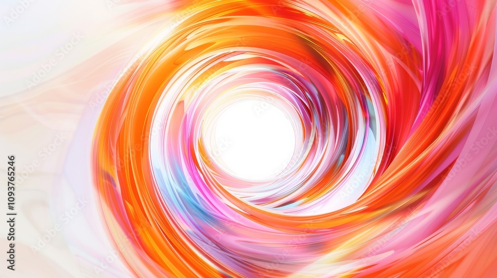 Obraz premium Vibrant digital swirls on a minimalist backdrop, Centralized white space for text