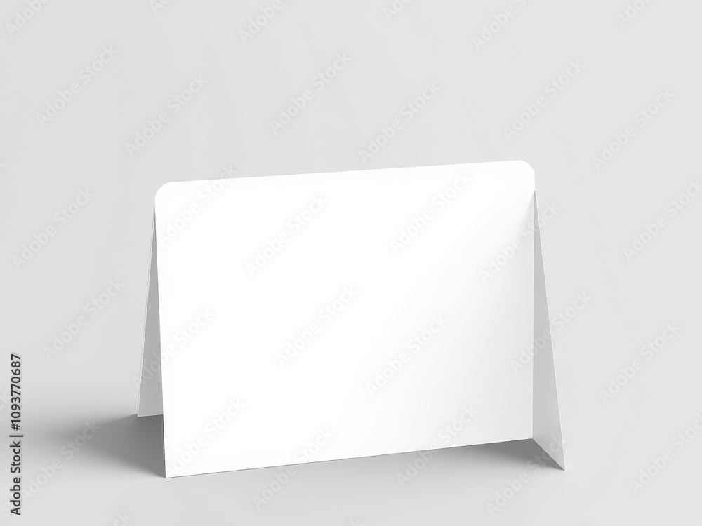Tent card die cut mock up template for showcasing designs, vector, 3D, blank Tent card die cut mock up template for showcasing designs, vector, 3D, blank