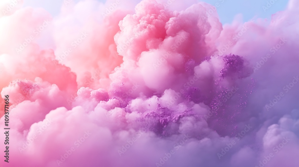 Dreamy pink and purple cloudscape. Dreamy pink and purple cloudscape.