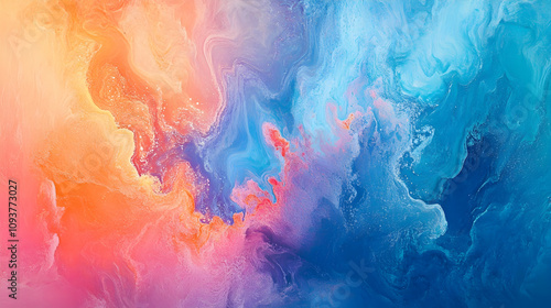 Abstract colorful background with soft transitions from blues to pinks and oranges.high quality image