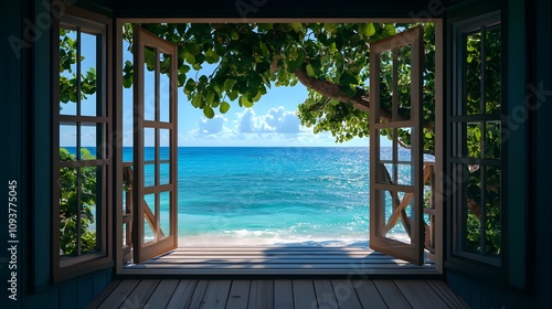 Window see seascape architecture building nature.