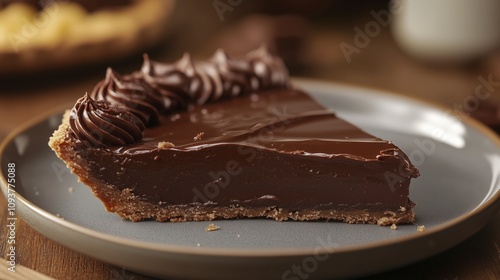 Trozo de tarta de chocolate