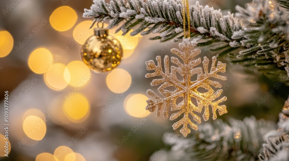 Obraz premium Christmas tree decorations ornaments festive