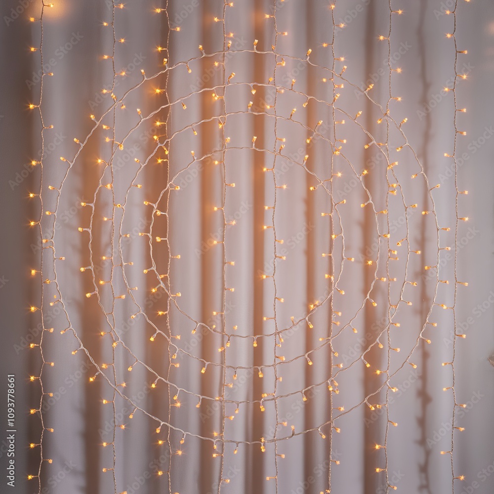 minimalist background with Christmas lights minimalist background with Christmas lights
