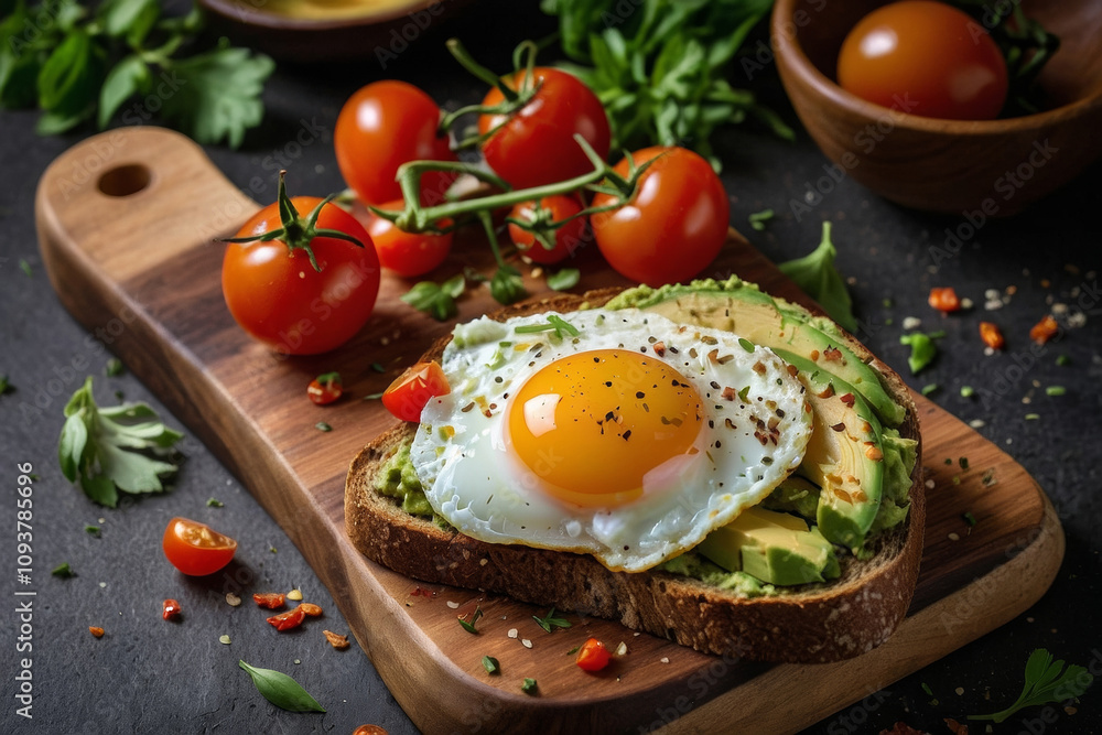 A Healthy Toast with Avocado A Healthy Toast with Avocado