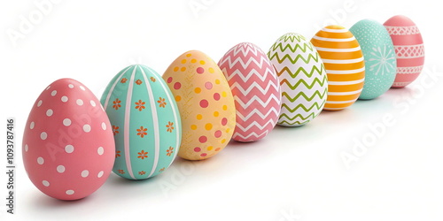 Colorful Easter eggs for festive decor, greeting cards, and holiday-themed designs - perfect for springtime celebrations and creative projects photo