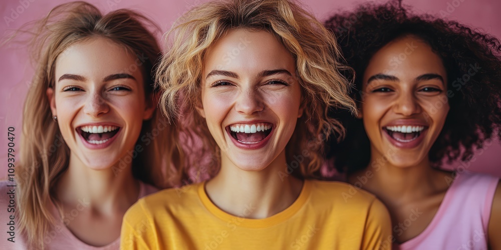 Joyful celebration of international women's day with diverse women indoor portrait vibrant colors empowerment Joyful celebration of international women's day with diverse women indoor portrait vibrant colors empowerment