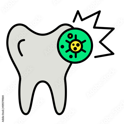 Toothache and Tooth Infection Icon