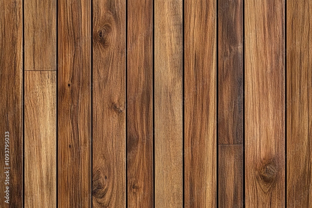 Fototapeta premium Seamless Natural Wood Background, smooth wooden planks with subtle grain patterns, minimalist design, clean aesthetic, ideal for creating a serene and inviting atmosphere