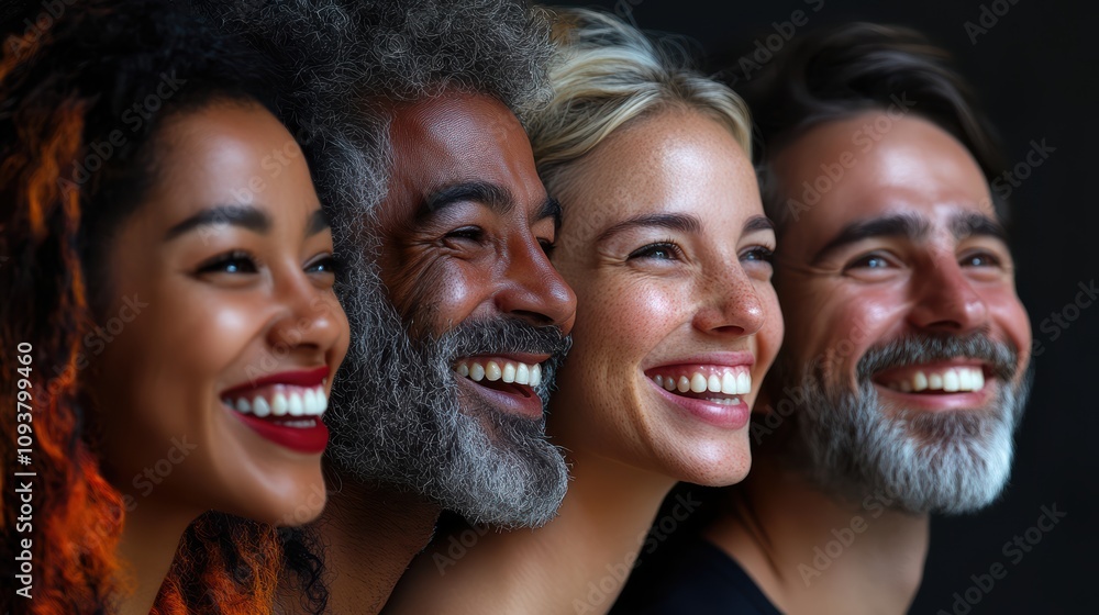 Fototapeta premium Joyful moments diverse people laughing together for world smile day in a celebration of happiness