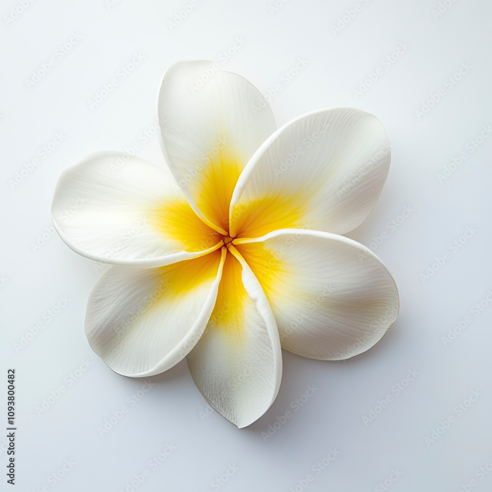 Plumeria flower isolated on white background , ai Plumeria flower isolated on white background , ai