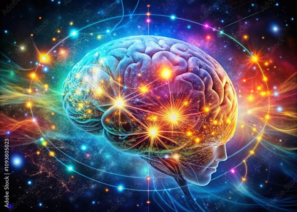 Captivating Candid Photography of a Digital Brain Surrounded by Stars, Showcasing the Fusion of Technology and Cosmic Wonder in a Stunning Visual Experience Captivating Candid Photography of a Digital Brain Surrounded by Stars, Showcasing the Fusion of Technology and Cosmic Wonder in a Stunning Visual Experience