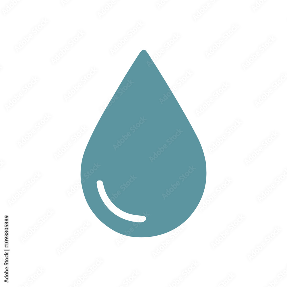 A Blue Beautiful vector illustration of a water drop on a white background A Blue Beautiful vector illustration of a water drop on a white background