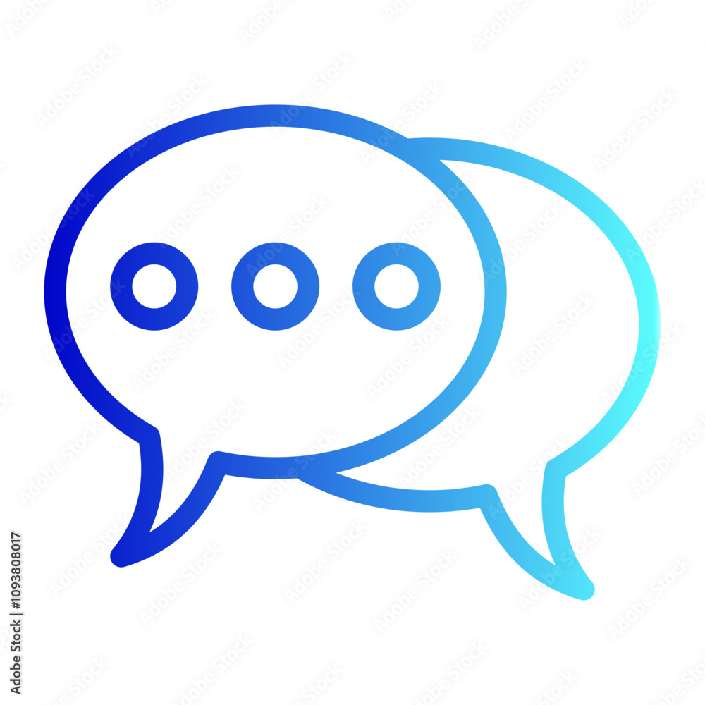 Comment icon vector. Speech bubble icon symbol. Conversation line icon in trendy flat design Comment icon vector. Speech bubble icon symbol. Conversation line icon in trendy flat design