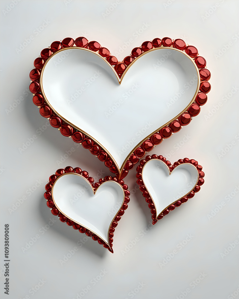 valentines day card, luxury heart with rubies and diamonds, happy Valentine's Day, greeting card, header of web, banner, wedding design on white background valentines day card, luxury heart with rubies and diamonds, happy Valentine's Day, greeting card, header of web, banner, wedding design on white background