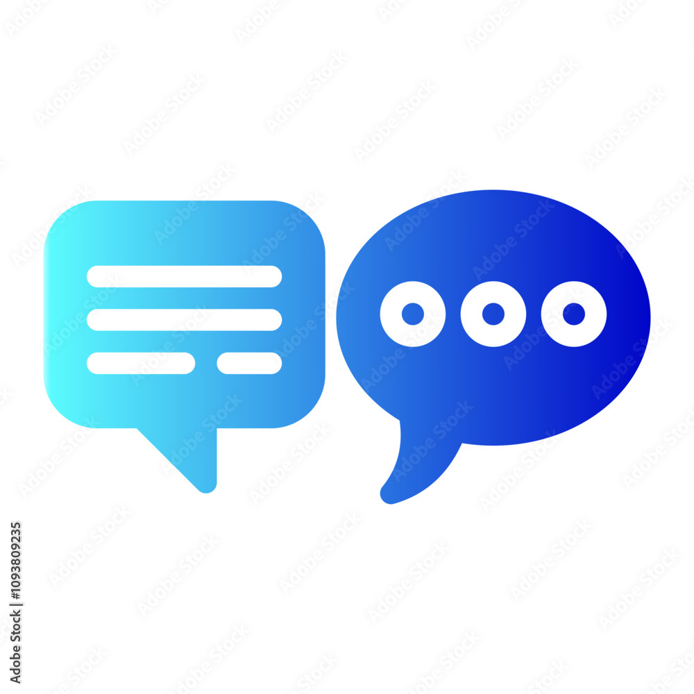 Chat icon vector design element. Talk bubble speech sign. Dialogue balloon for mobile app or web site Chat icon vector design element. Talk bubble speech sign. Dialogue balloon for mobile app or web site