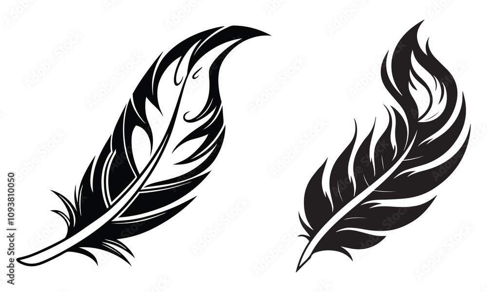 Stylized Flame Icons - Black and White Abstract Fire Designs with Elegant Curved Shapes and Minimalist Vector Art Stylized Flame Icons - Black and White Abstract Fire Designs with Elegant Curved Shapes and Minimalist Vector Art