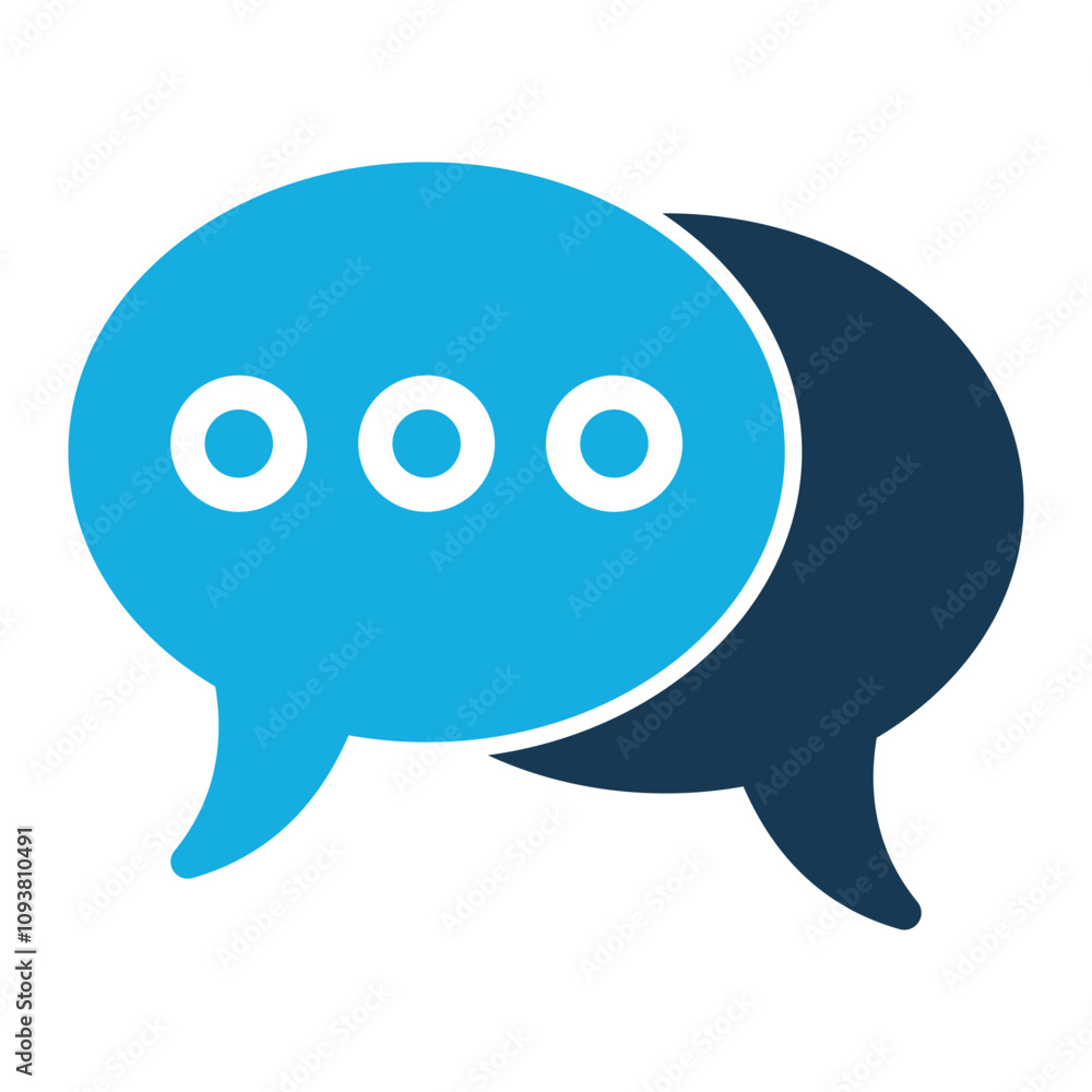 Comment icon vector. Speech bubble icon symbol. Conversation line icon in trendy flat design