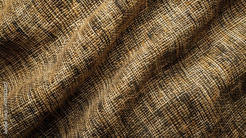 A close-up of a woven fabric texture. photo