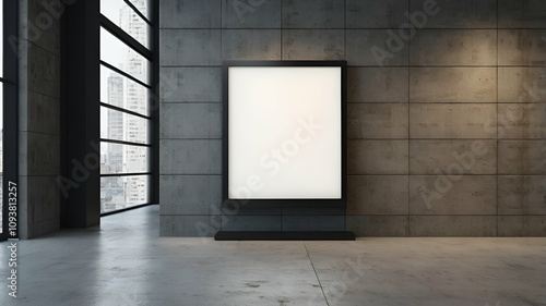 blank billboard in the gallery