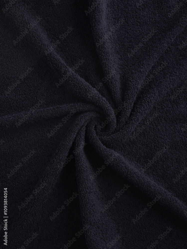 Fototapeta premium High resolution close up of a black towel cloth.