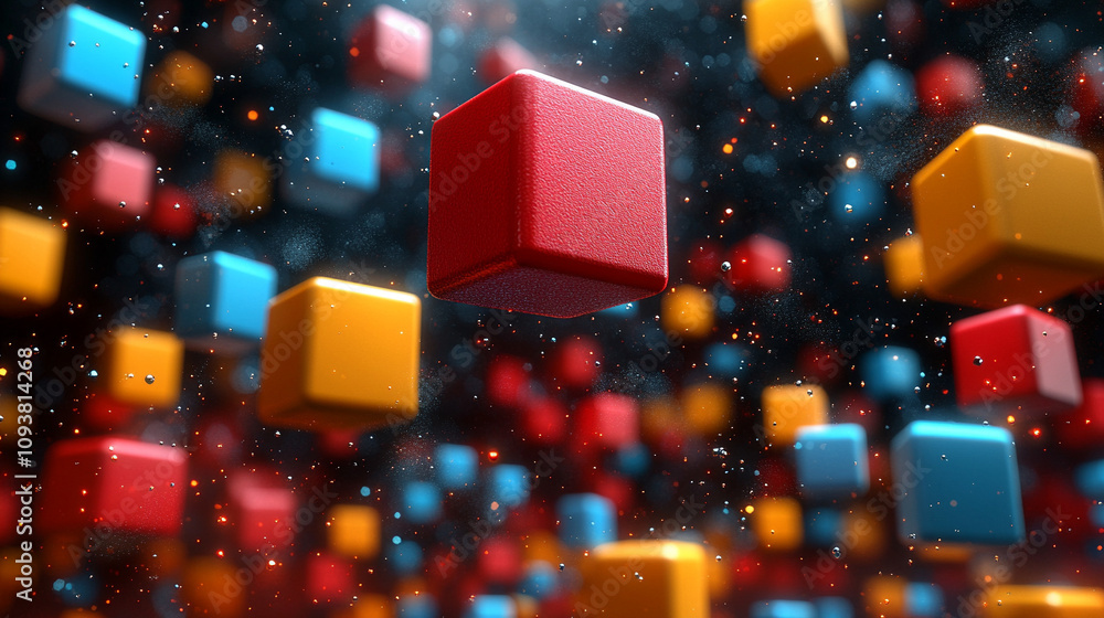dynamic abstract geometric background featuring sharp, 3D floating shapes in vibrant hues, creating a sense of depth and motion that evokes creativity and modern design aesthetics dynamic abstract geometric background featuring sharp, 3D floating shapes in vibrant hues, creating a sense of depth and motion that evokes creativity and modern design aesthetics