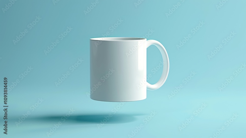 Stylish White Mug with a Vibrant Yellow Interior Stylish White Mug with a Vibrant Yellow Interior
