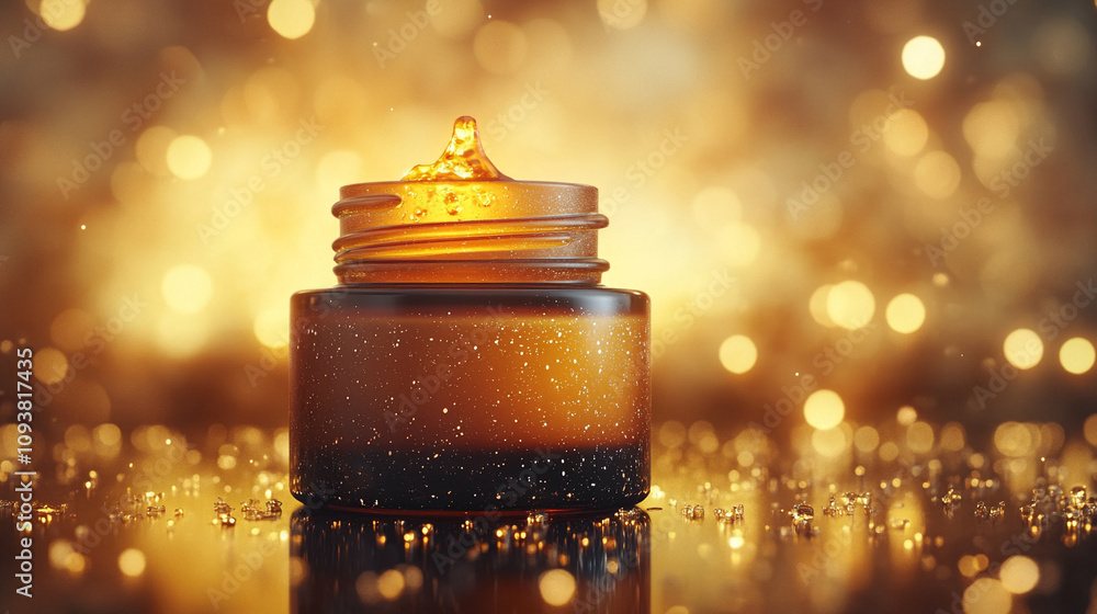 moisturizer cream jar in an amber glass bottle with a minimalist design soft natural light highlights the warm hue of the bottle symbolizing purity nourishment skincare and natural ingredients moisturizer cream jar in an amber glass bottle with a minimalist design soft natural light highlights the warm hue of the bottle symbolizing purity nourishment skincare and natural ingredients