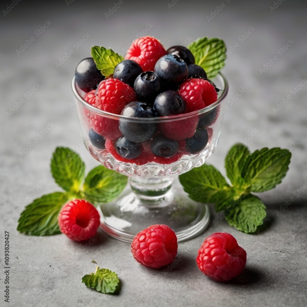 berries in a glass berries in a glass