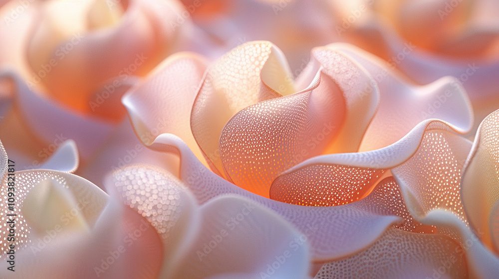 Delicate fabric petal with transparent texture Delicate fabric petal with transparent texture