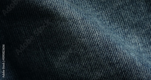 Close-Up of Blue Denim Fabric Texture