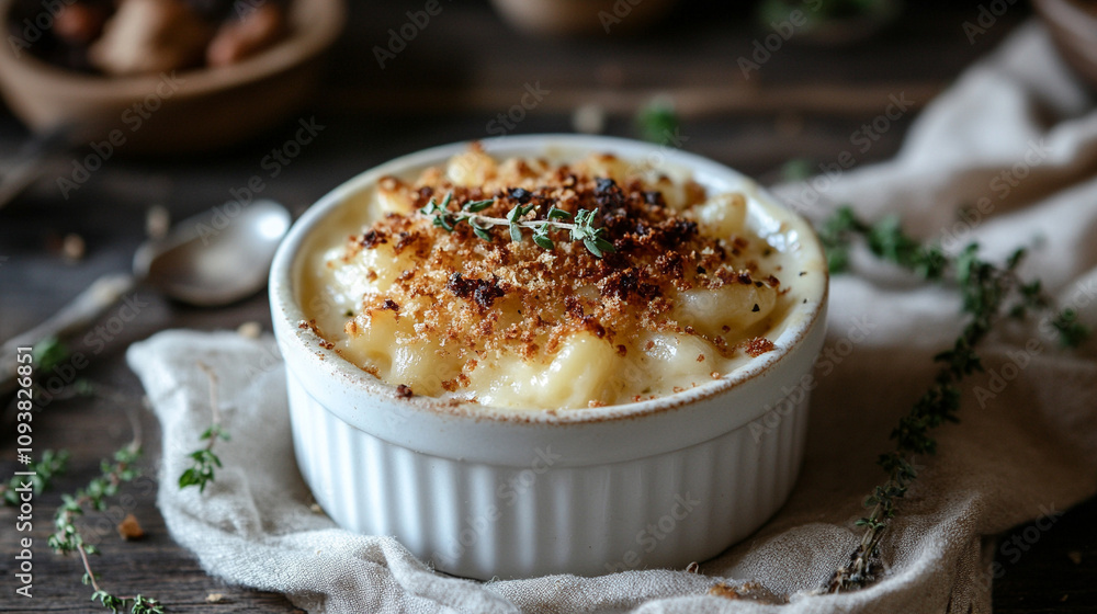 creamy, baked macaroni and cheese served in a white dish, golden and bubbling, inviting comfort and warmth, perfect for family meals or gatherings, symbolizing home-cooked joy and tradition creamy, baked macaroni and cheese served in a white dish, golden and bubbling, inviting comfort and warmth, perfect for family meals or gatherings, symbolizing home-cooked joy and tradition