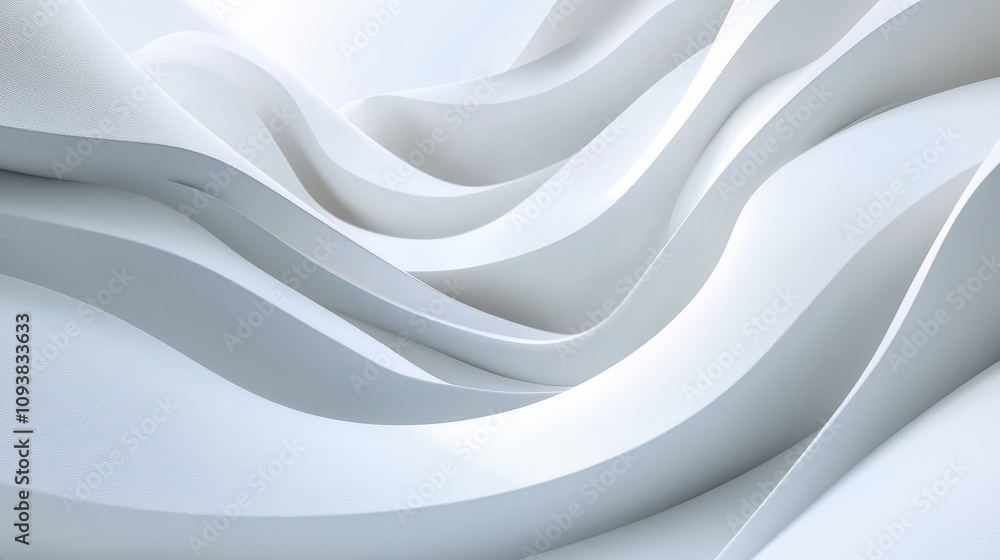 Obraz premium Abstract White Curving Architectural Design