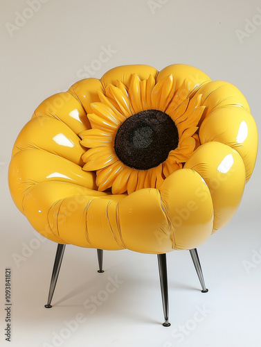 Single-Seated Sunflower Yellow Balloon Chair Again
