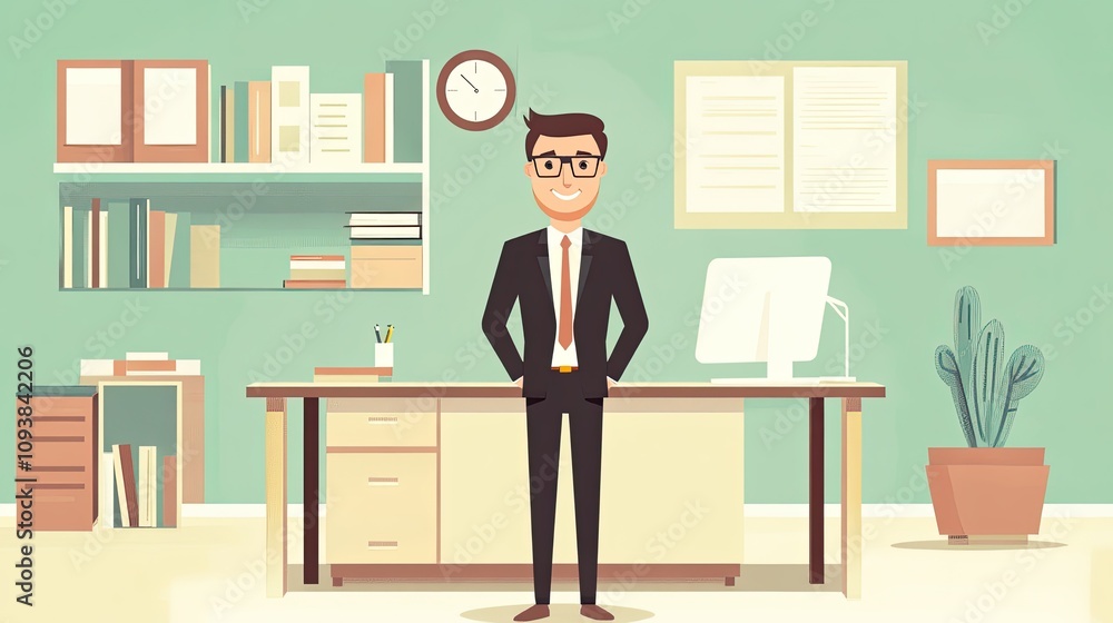 business presentation flat design front view marketing theme animation pastel business presentation flat design front view marketing theme animation pastel