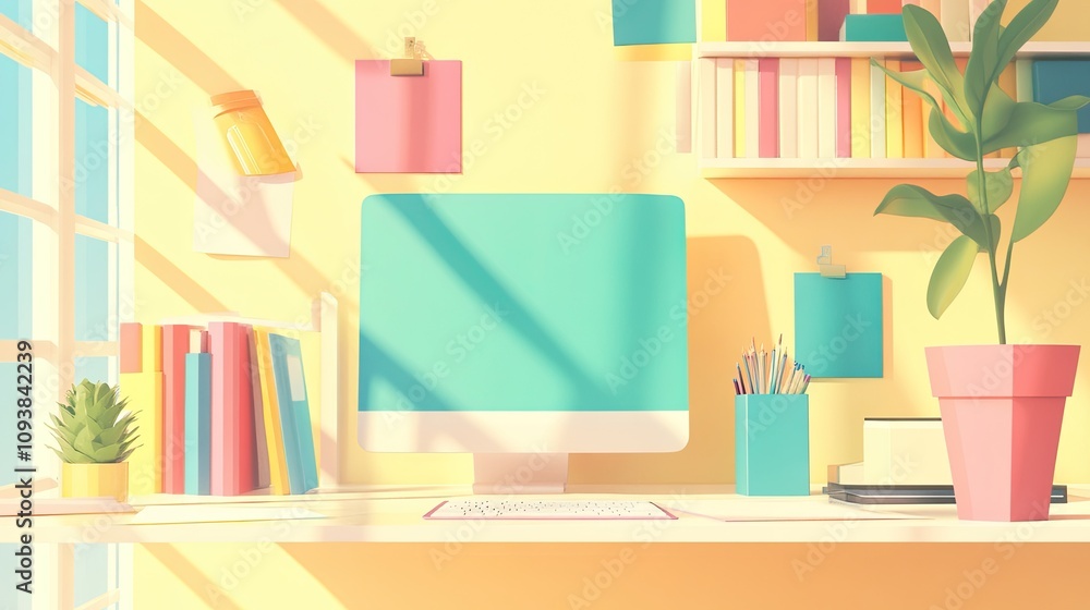 business presentation flat design front view marketing theme animation pastel business presentation flat design front view marketing theme animation pastel