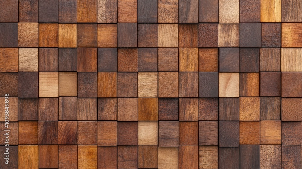 Experience the beauty of nature with a 3D timber wall, featuring square blocks in warm and cool rustic tones. Experience the beauty of nature with a 3D timber wall, featuring square blocks in warm and cool rustic tones.