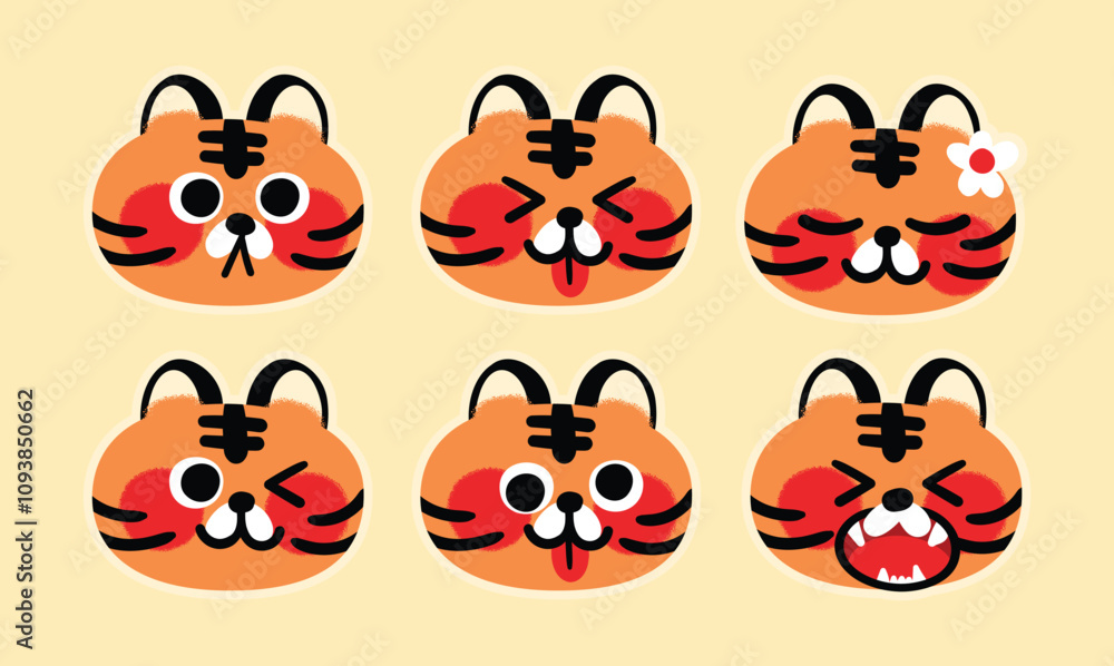 Adorable Collection of Cute Tiger Emojis. Adorable Collection of Cute Tiger Emojis.