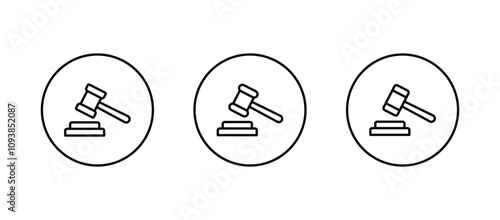 gavel vector icon. gavel symbol icon	