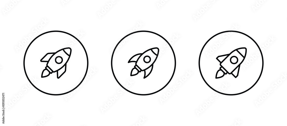 Rocket icon. Rocket launched icon vector. Rocket icon. Rocket launched icon vector.