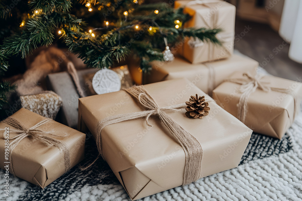 Holiday gift unwrapping celebration cozy living room festive scene warm environment family gathering joyful moments Holiday gift unwrapping celebration cozy living room festive scene warm environment family gathering joyful moments