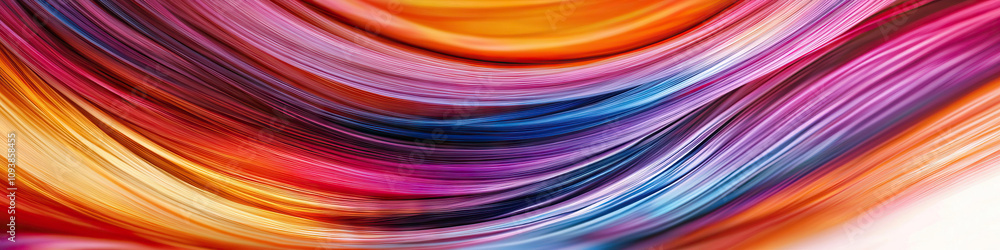 An intricate pattern of brightly colored threads, intertwining and flowing across a white wall. An intricate pattern of brightly colored threads, intertwining and flowing across a white wall.