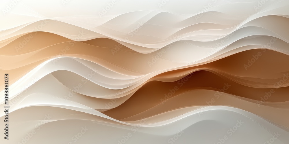 Soft beige minimalist waves create a calming aesthetic in a modern design space for relaxation Soft beige minimalist waves create a calming aesthetic in a modern design space for relaxation