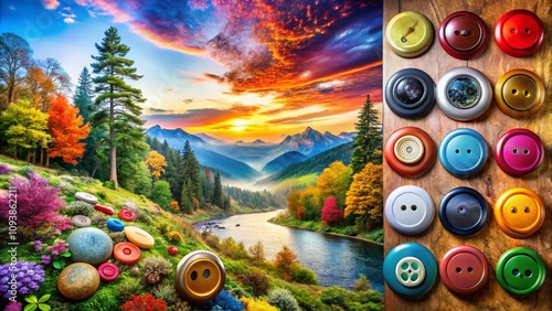 Wallpaper Mural Diverse Power Button Designs in Various Styles for Creative Applications and Digital Interfaces, Showcasing Unique Shapes, Colors, and Textures for Modern Tech Environments Torontodigital.ca