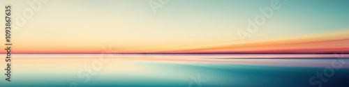 A horizon line, blurred with soft pastel colors, stretching endlessly.