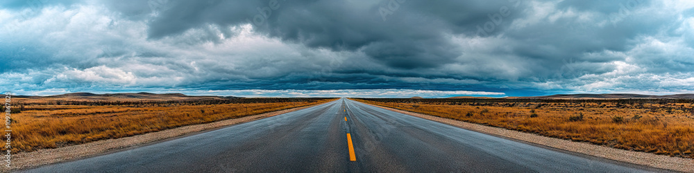 Open Road to Opportunity: A long empty highway, leading into the distance. Open Road to Opportunity: A long empty highway, leading into the distance.