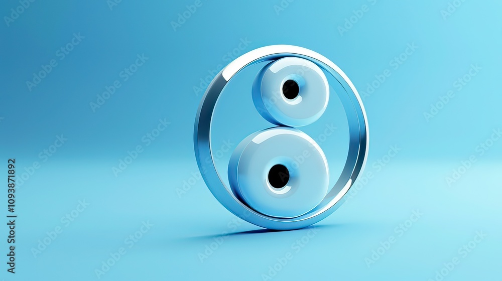 Blue icon depicting a holistic wellness symbol, like a yin-yang or similar. Blue icon depicting a holistic wellness symbol, like a yin-yang or similar.