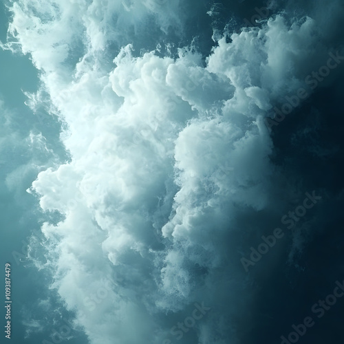 dense white clouds whirl and form in the dark blue sky in a close-up timelapse, showcasing nature's beauty highlighted by white, png